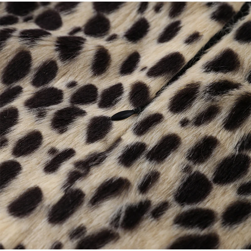 Fashion Leopard Print Faux Fur Women's Skirt Autumn Winter Straight Midi Skirts Lady New Elegant Chic Fashion Clothes 2026