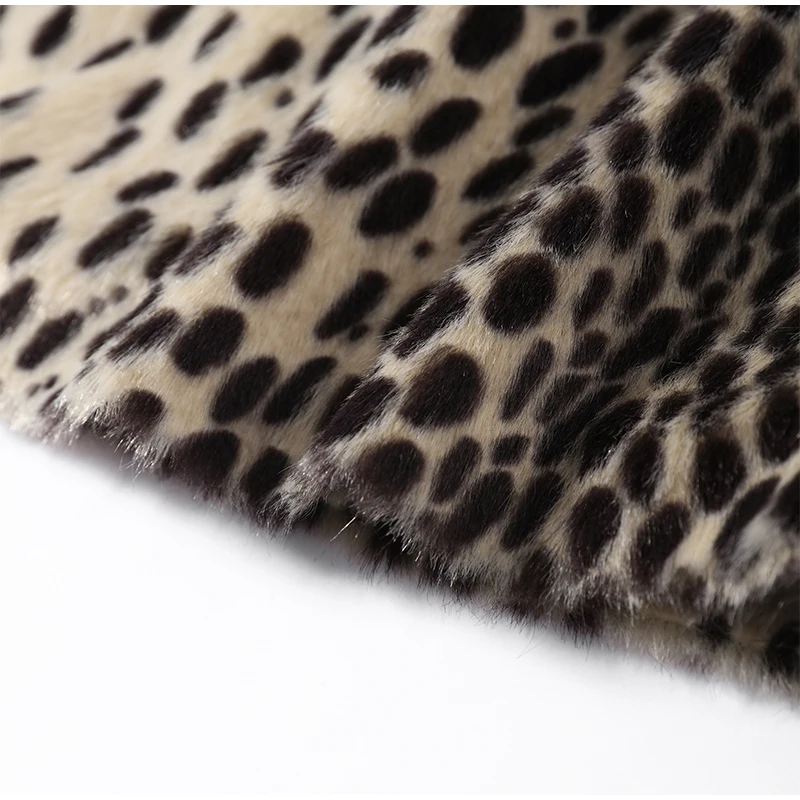 Fashion Leopard Print Faux Fur Women's Skirt Autumn Winter Straight Midi Skirts Lady New Elegant Chic Fashion Clothes 2026