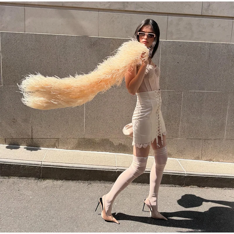 Urban Lace Patchwork Women Skirt Sexy Bandage Hip Package Empire Female Skirts 2026 Summer Autumn All-match Lady Streetwear