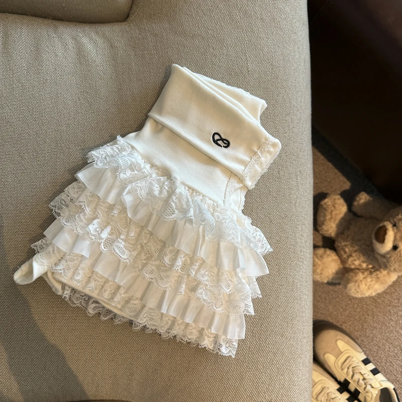 Y2K Lace Mini Skirt Women Kawaii Cutecore Ruffles Patchwork Ball Gown Skirts Summer Japanese Harajuku High Waist A Line Faldas