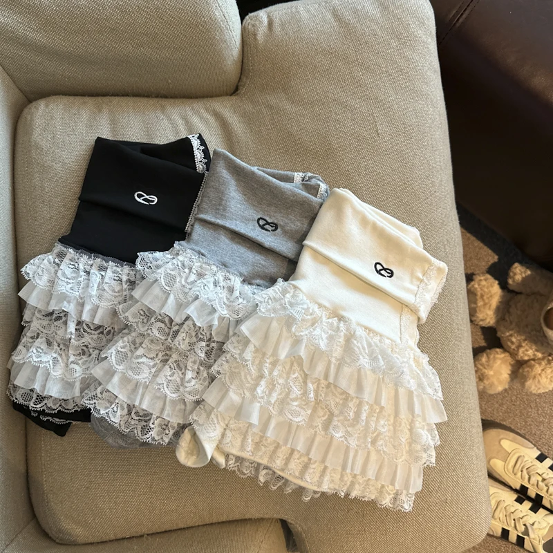 Y2K Lace Mini Skirt Women Kawaii Cutecore Ruffles Patchwork Ball Gown Skirts Summer Japanese Harajuku High Waist A Line Faldas