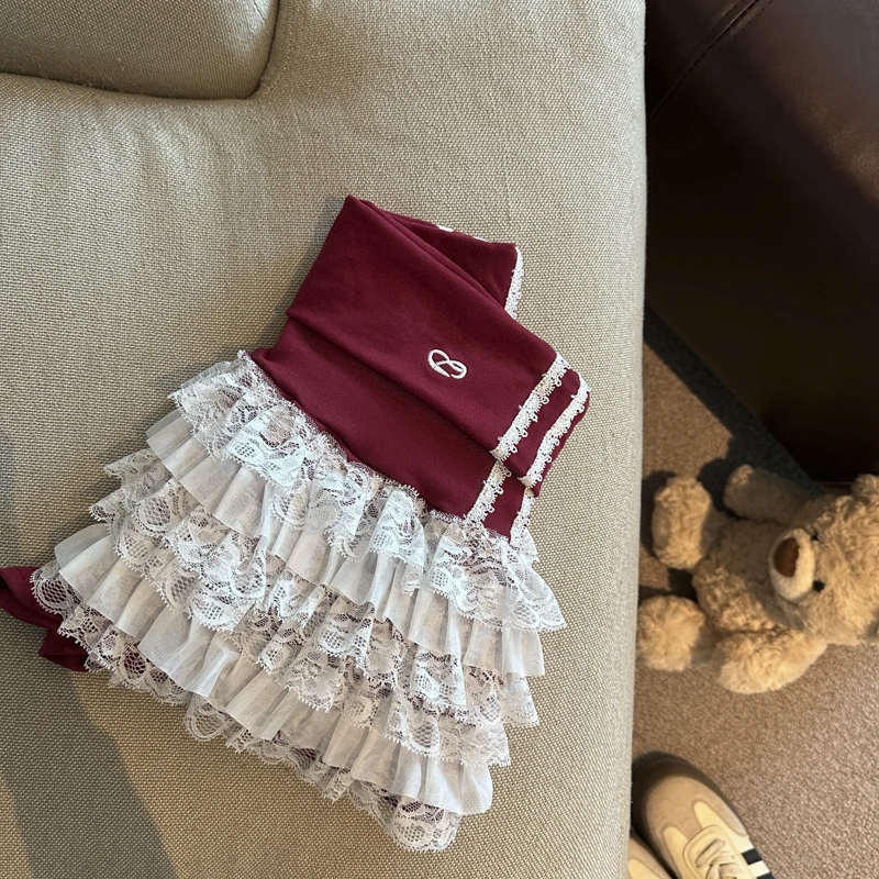 Y2K Lace Mini Skirt Women Kawaii Cutecore Ruffles Patchwork Ball Gown Skirts Summer Japanese Harajuku High Waist A Line Faldas