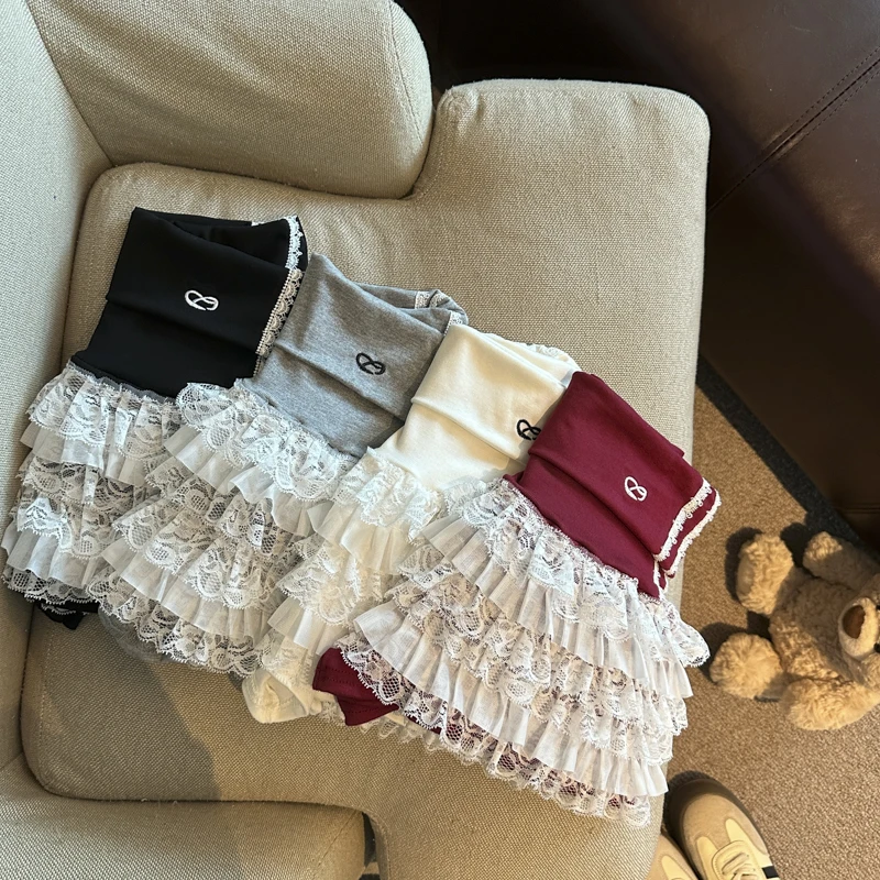 Y2K Lace Mini Skirt Women Kawaii Cutecore Ruffles Patchwork Ball Gown Skirts Summer Japanese Harajuku High Waist A Line Faldas