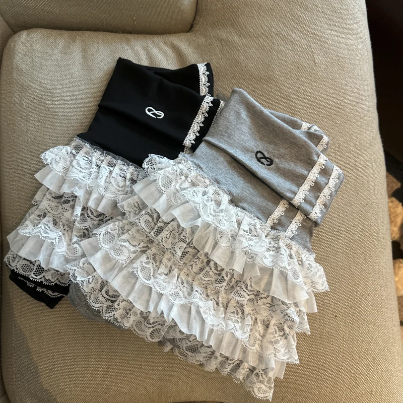 Y2K Lace Mini Skirt Women Kawaii Cutecore Ruffles Patchwork Ball Gown Skirts Summer Japanese Harajuku High Waist A Line Faldas