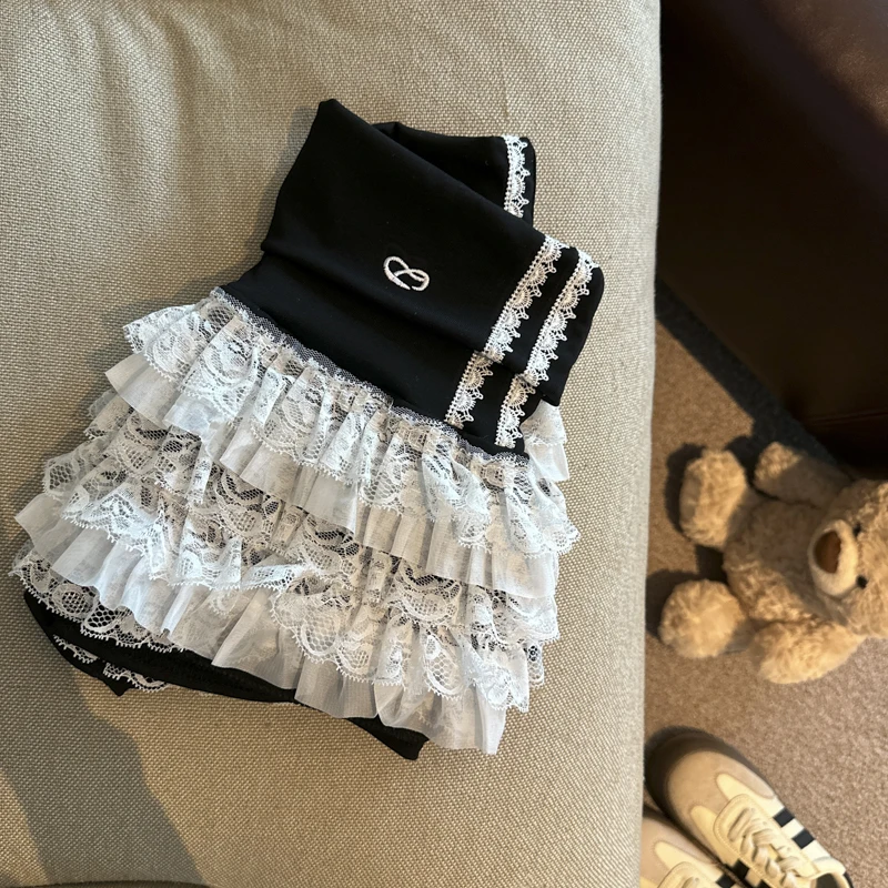 Y2K Lace Mini Skirt Women Kawaii Cutecore Ruffles Patchwork Ball Gown Skirts Summer Japanese Harajuku High Waist A Line Faldas