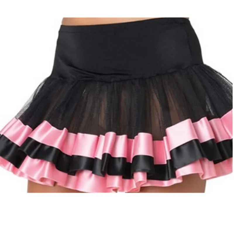 Women's Tutu Skirt Lolita Fancy Satin Trimmed Petticoat Tutu Underskirt Dance Skirt Ballet Short Skirt Cosplay Party Tutu Dress
