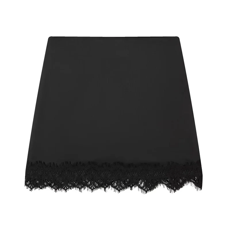 HXAO Women's Black Skirt Lace Mini Skirt Shorts Woman High Waist Elegant Party Skort For Women New Year Sexy Short Skirt Pants