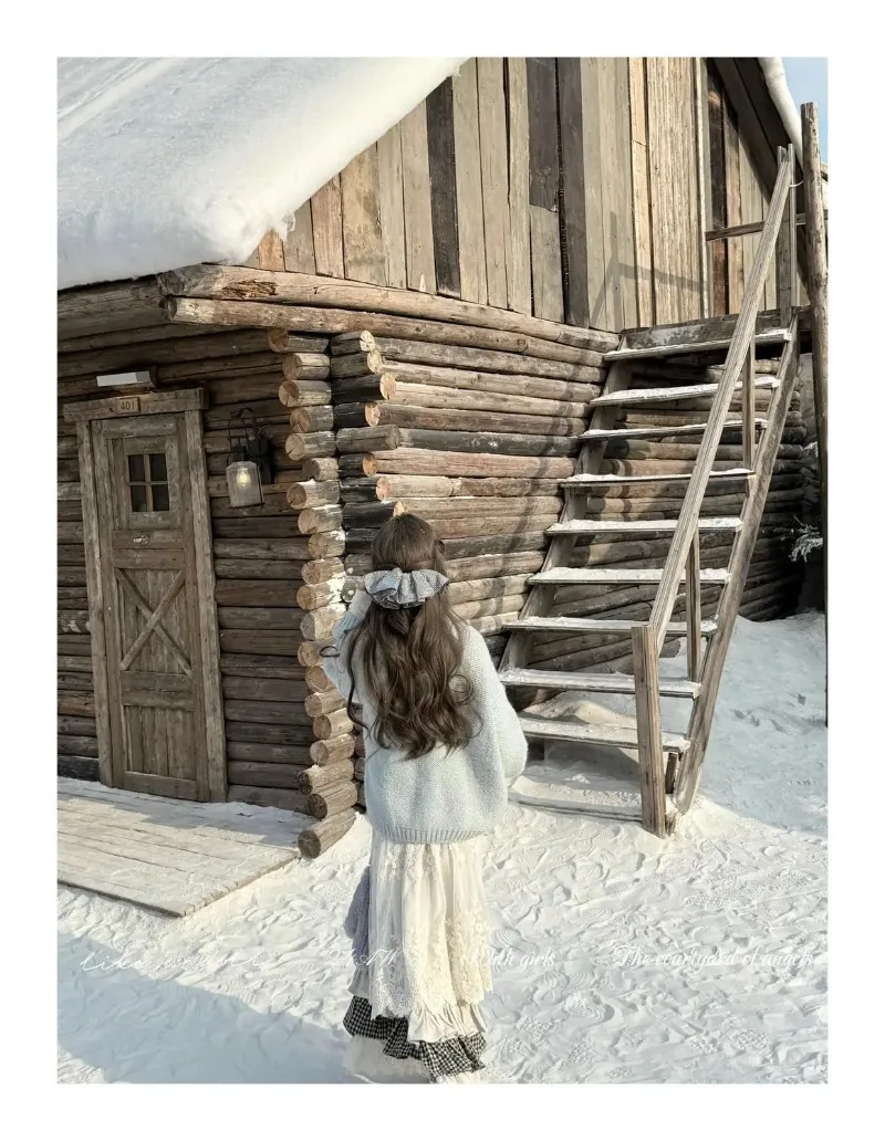 Women Sweet Vintage Mori Girl Style High Waist Splicing Plaid Long Skirt Winter New Korean Fashion Beige Lace Kawaii Maxi Skirts
