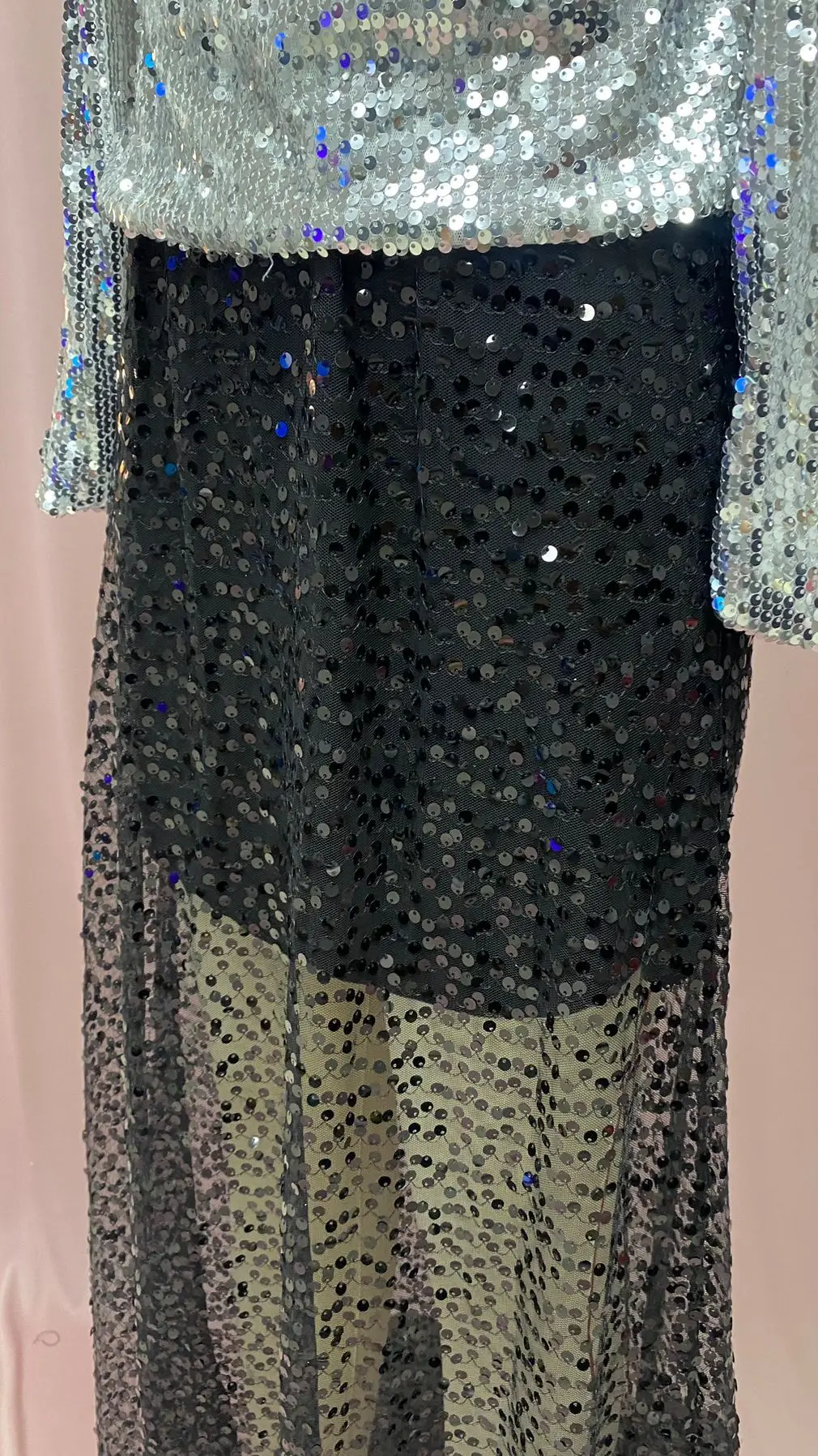 Skirts women 2026 casual spring autumn sequined floor-length skirt Europe America solid color long skirts women's clothing