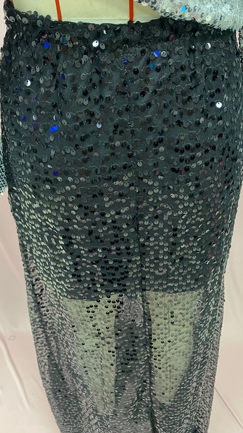 Skirts women 2026 casual spring autumn sequined floor-length skirt Europe America solid color long skirts women's clothing