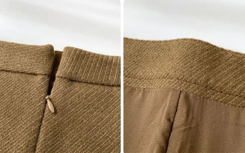 Woolen Short Skirts for Women 2025 Autumn Winter New Solid Color All-Match Slimming Mini Skirts Korean Basic Office Lady Skirt