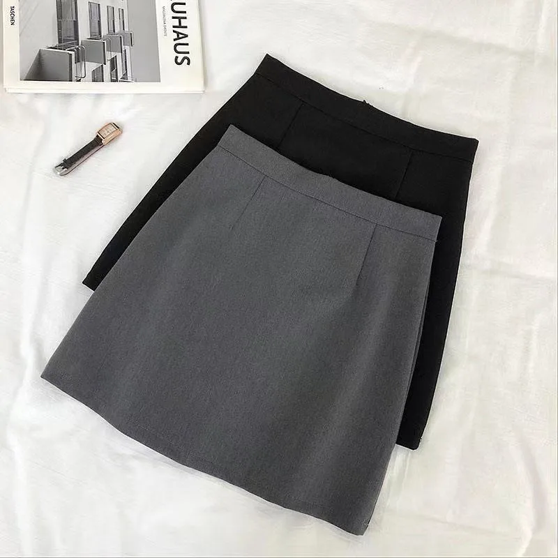 Women High Waist Bodycon Mini Skirts for Women Black Gray Pencil Skirt Office Ladies Business Wear Sexy Female Nightclub Clothes