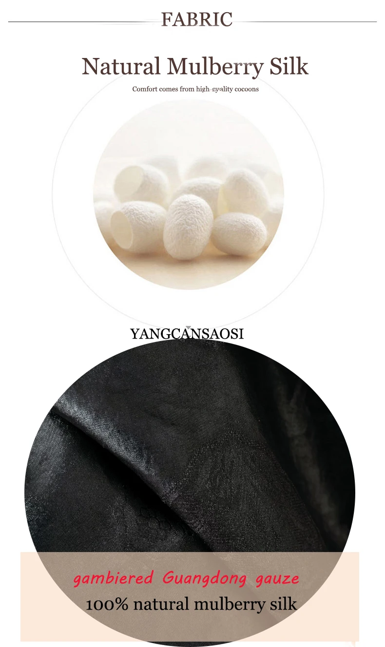 Women's Fashion Clothing 100% Natural Mulberry Silk Jacquard Fragrant Cloud Yarn Elastic Waist Split Black Cocoon Shaped Skirt