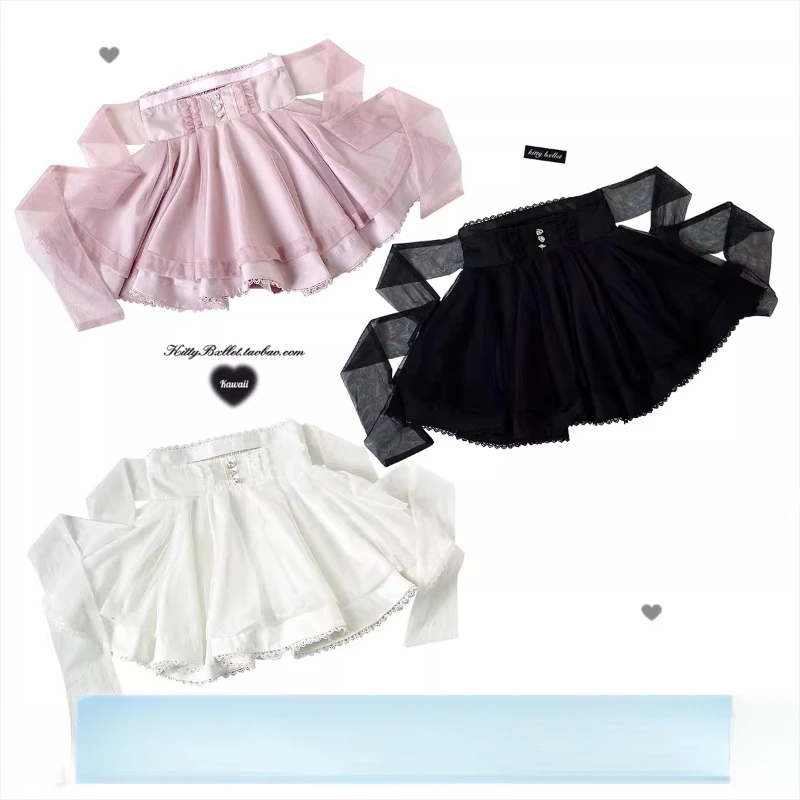 2026 Autumn And Winter New Japanese Short Skirt Lolita Mine Series Diamond Buckle 360 Degree Large Hemline Gauze Skirts Female