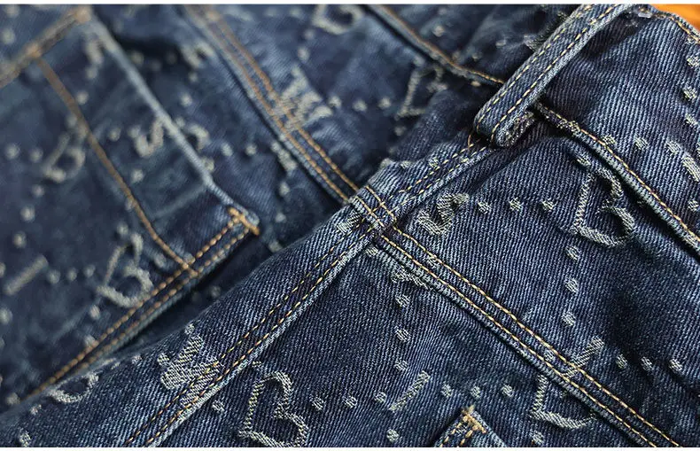 Spring Love Jacquard Denim Skirt Women Autumn 2025 New Casual Slim Split Buttock Skirt With pockets Female Long Denim Skirts