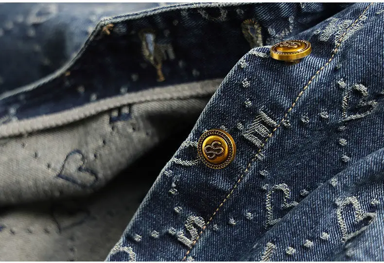 Spring Love Jacquard Denim Skirt Women Autumn 2025 New Casual Slim Split Buttock Skirt With pockets Female Long Denim Skirts