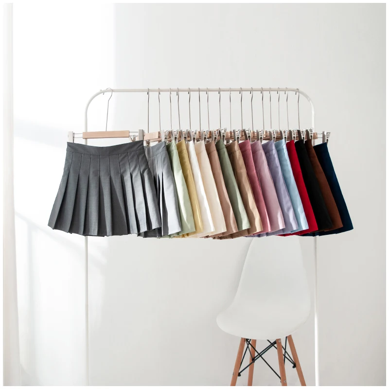 Summer Mini Skirts For Women Harajuku High Waist Skirts Womens Korean Fashion Sexy Skirts Vintage Pleated Skirt Tennis Pink Blue