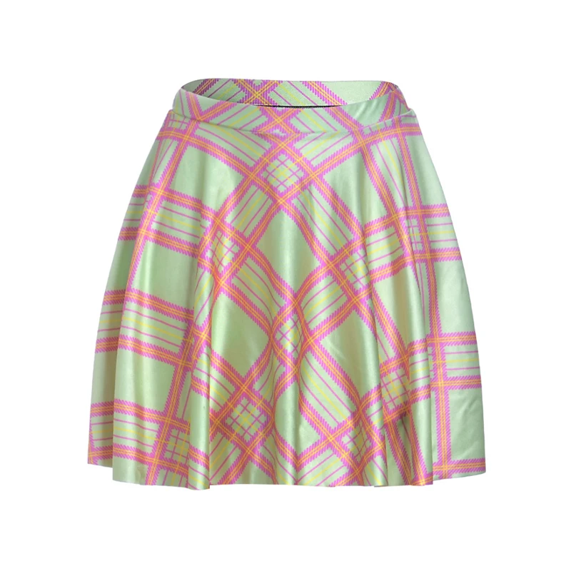 Women Red Plaid Skirt Mini Pleated Short Kilt Stylized Checkered Yellow MiniSkirt XL Schoolgirl Toplook Clothings 2025