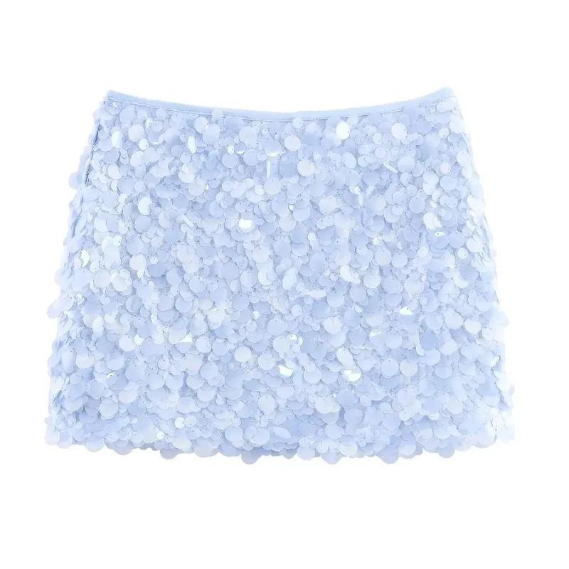 Ladies Sequin Mini Skirt European and American Style Skirt Summer New Fashion Women's Clothing Simple Slim Hip Dress