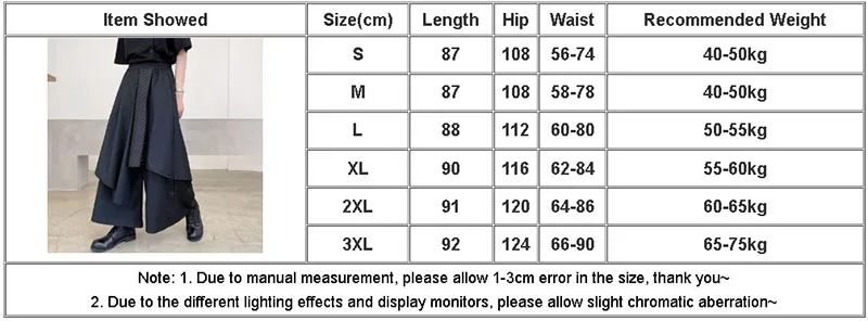 Women Skirts Pants Japaness Gothic Irregular Pants Women High Waist Black Long Pants Skirts Female Pleated Skirts Women Clothing