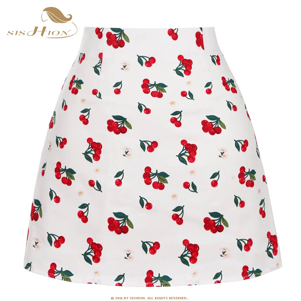 SISHION Dropshipping Floral Toucan Print Mini Skirt SS0008 Cotton Vintage Slim Retro Sexy Skirts Womens Ladies Women Skirt Y2K