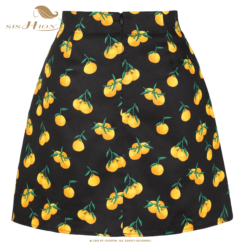 SISHION Dropshipping Floral Toucan Print Mini Skirt SS0008 Cotton Vintage Slim Retro Sexy Skirts Womens Ladies Women Skirt Y2K