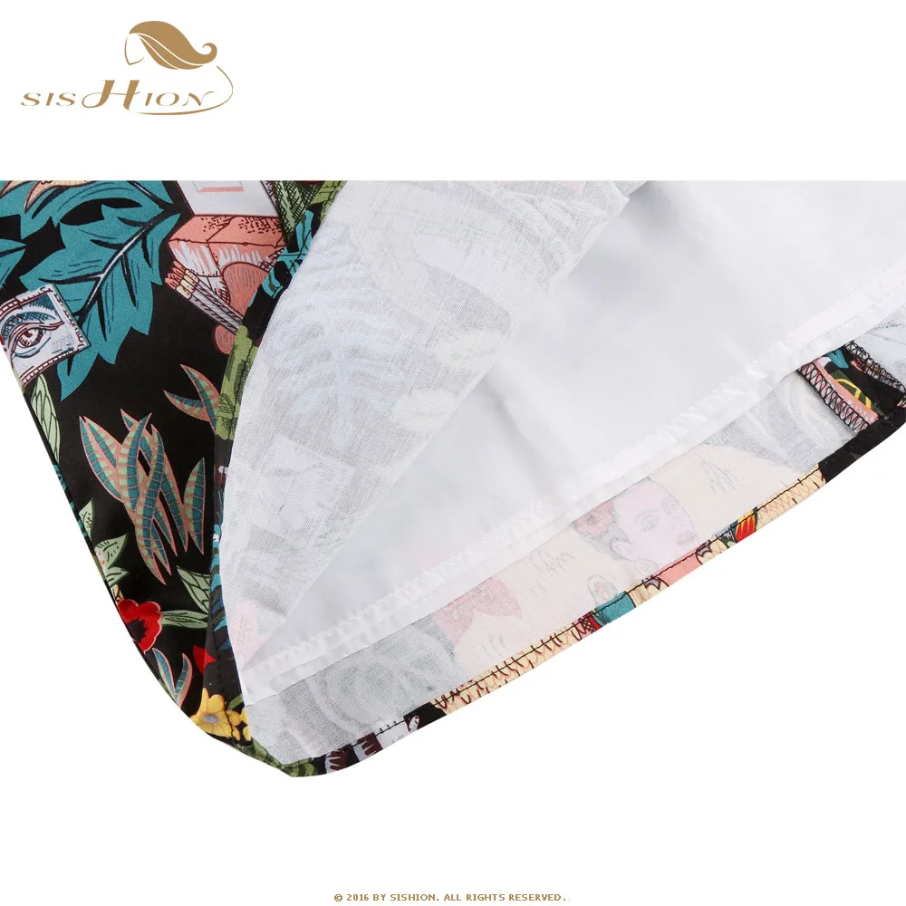 SISHION Dropshipping Floral Toucan Print Mini Skirt SS0008 Cotton Vintage Slim Retro Sexy Skirts Womens Ladies Women Skirt Y2K