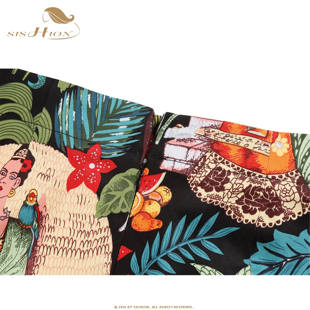 SISHION Dropshipping Floral Toucan Print Mini Skirt SS0008 Cotton Vintage Slim Retro Sexy Skirts Womens Ladies Women Skirt Y2K