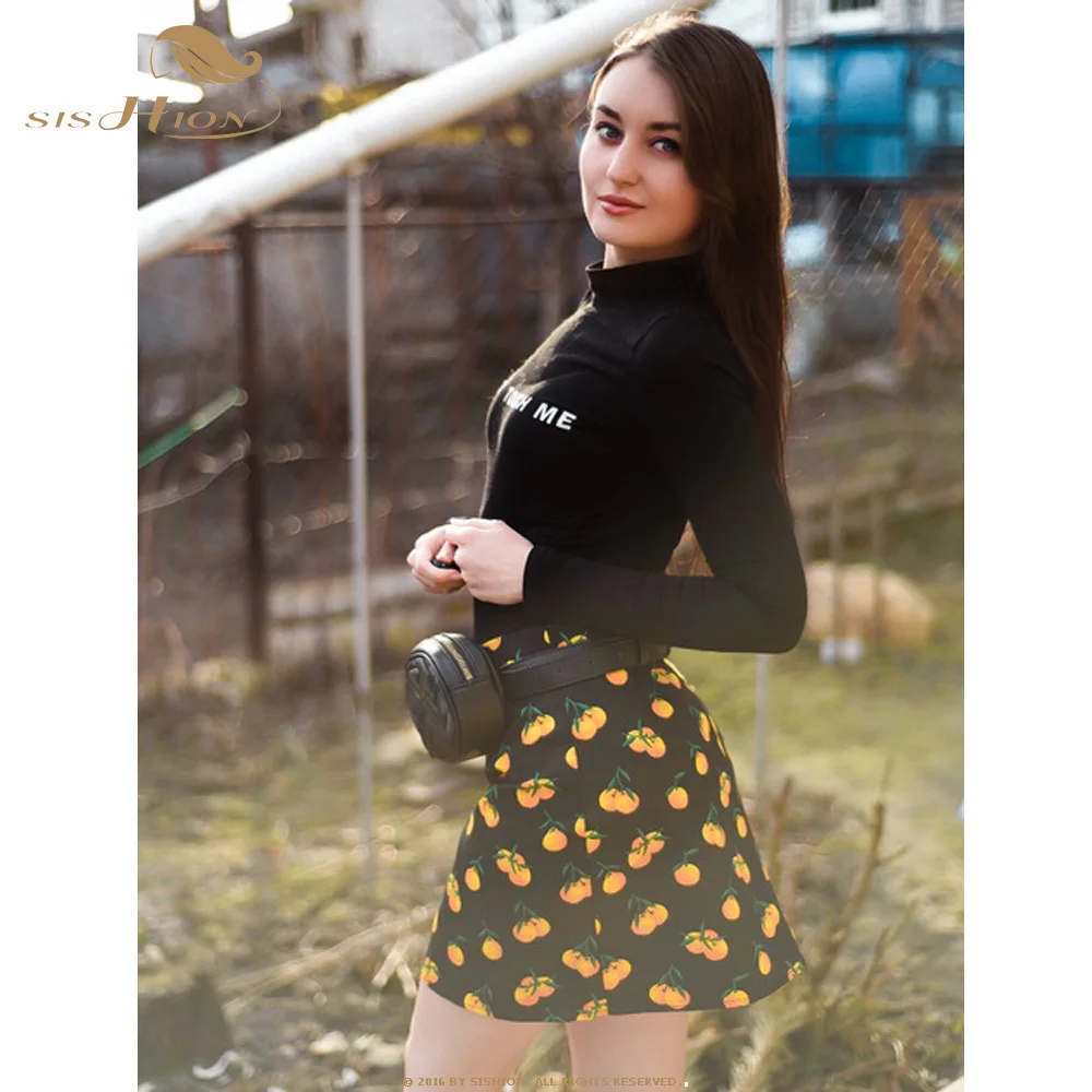SISHION Dropshipping Floral Toucan Print Mini Skirt SS0008 Cotton Vintage Slim Retro Sexy Skirts Womens Ladies Women Skirt Y2K