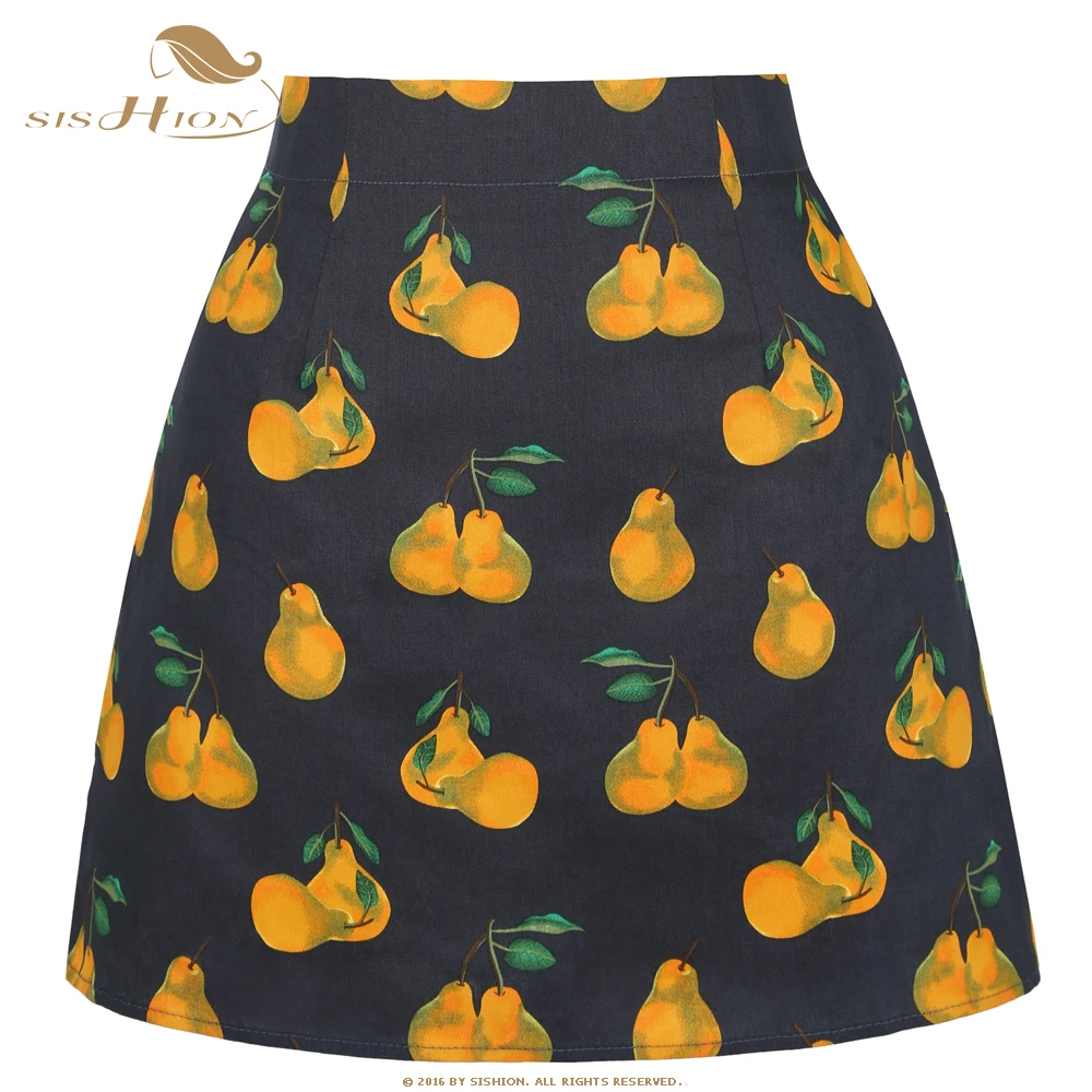 SISHION Dropshipping Floral Toucan Print Mini Skirt SS0008 Cotton Vintage Slim Retro Sexy Skirts Womens Ladies Women Skirt Y2K
