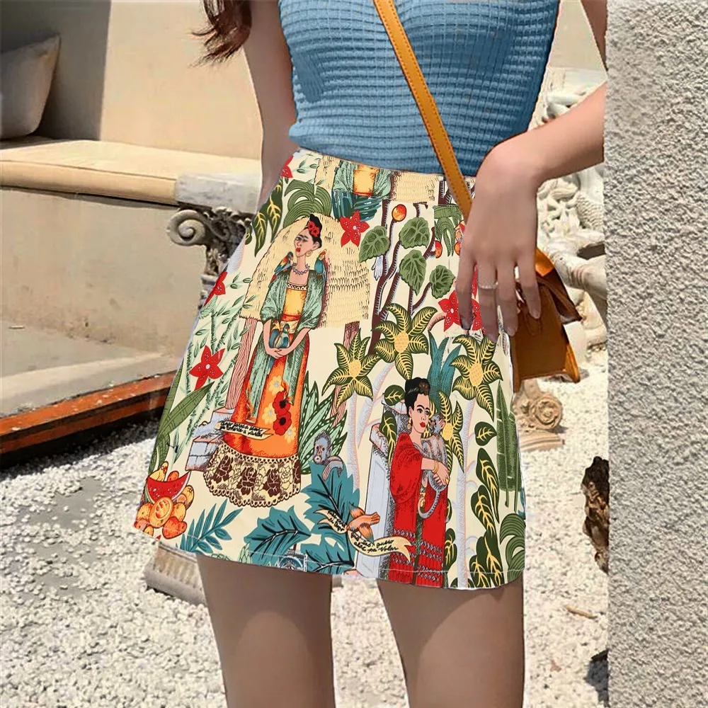 SISHION Dropshipping Floral Toucan Print Mini Skirt SS0008 Cotton Vintage Slim Retro Sexy Skirts Womens Ladies Women Skirt Y2K