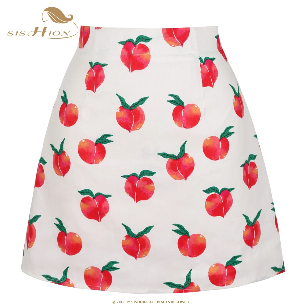 SISHION Dropshipping Floral Toucan Print Mini Skirt SS0008 Cotton Vintage Slim Retro Sexy Skirts Womens Ladies Women Skirt Y2K