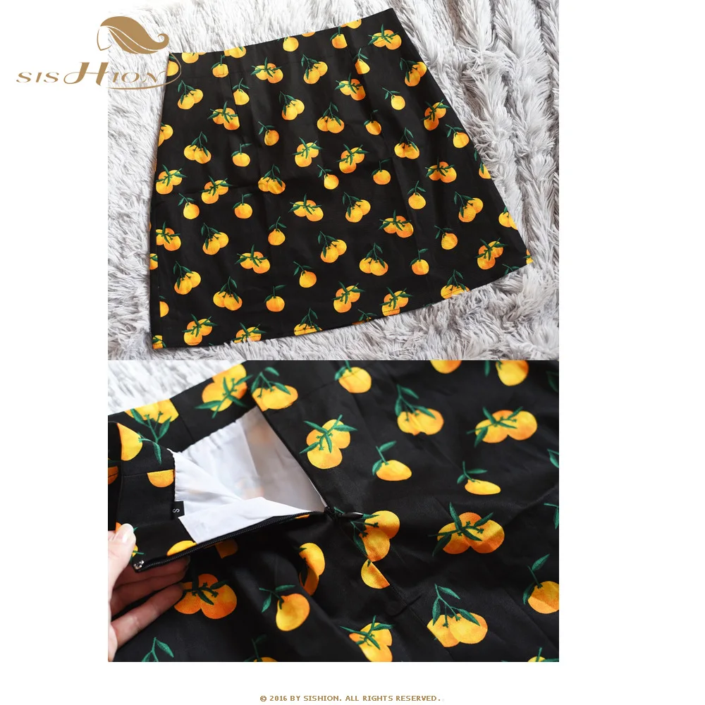 SISHION Dropshipping Floral Toucan Print Mini Skirt SS0008 Cotton Vintage Slim Retro Sexy Skirts Womens Ladies Women Skirt Y2K
