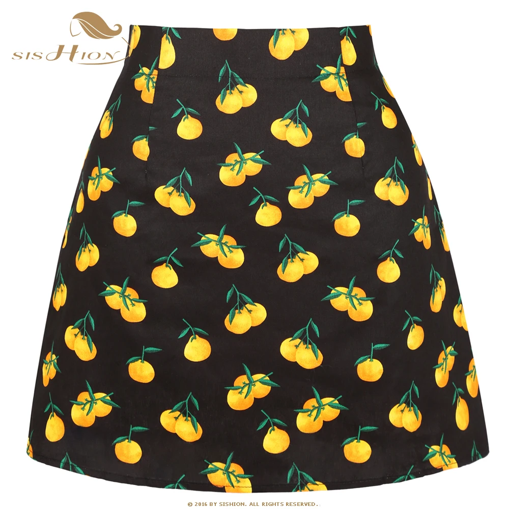 SISHION Dropshipping Floral Toucan Print Mini Skirt SS0008 Cotton Vintage Slim Retro Sexy Skirts Womens Ladies Women Skirt Y2K