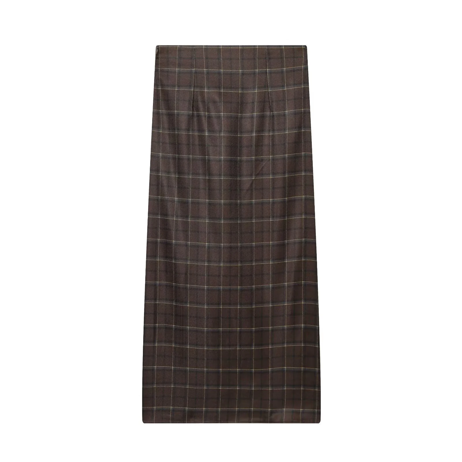 European and American style 2026 spring new women's clothing style simple and slim fit mid waist pleated plaid skirt