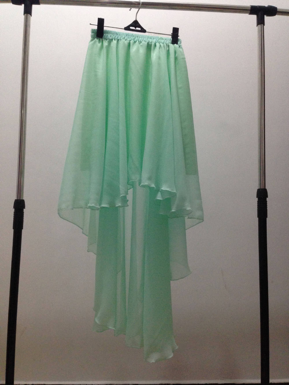 Summer 2026 Women's Fashion Rainbow Color Irregular Chiffon Skirts Candy Color Ruffles Sexy Skirts for Women