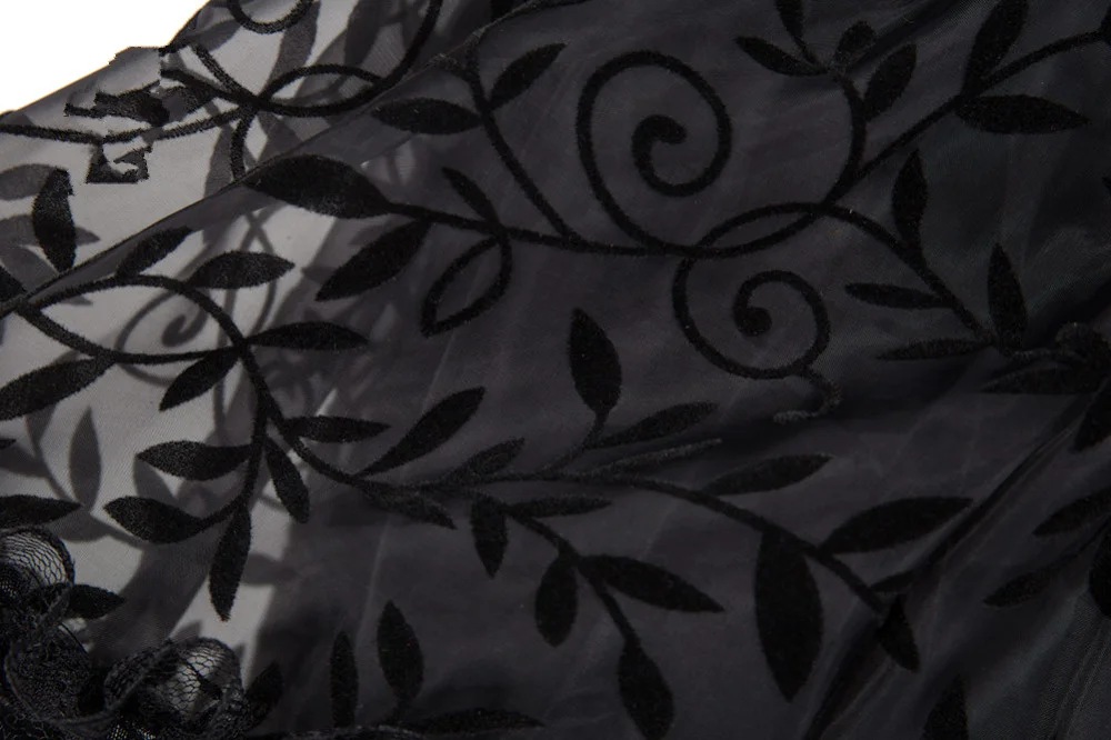 Women Steampunk Irregular Ruffle Pirate Skirt Gothic Autumn Winter Lace Trim Pleated Dancing Skirt Medieval Showgirl Party Dress