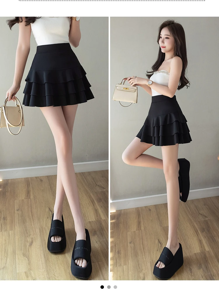 Summer Black Mini Skirts Women 2026 Fashion High Waist A Line Kawaii Faldas Mujer Korean Style Pleated Micro Tennis Skirt Y2k