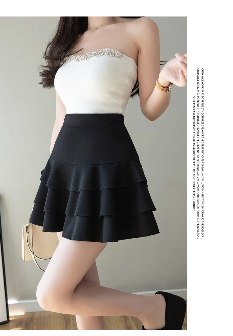 Summer Black Mini Skirts Women 2026 Fashion High Waist A Line Kawaii Faldas Mujer Korean Style Pleated Micro Tennis Skirt Y2k