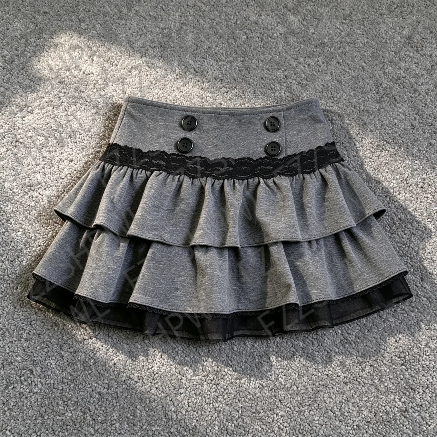 Hot Girl Y2K Punk Vintage Stripes Woman's Clothing Tide Skirts Fashion Solid Lower garment Goth Tide High Street Casual Bottoms