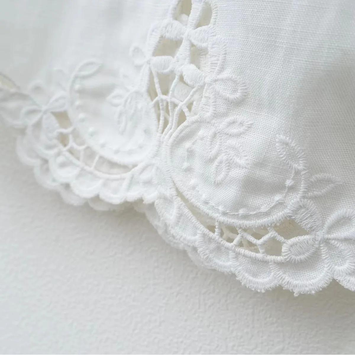 IG Women White Midi Skirt Elastic High Waist Hollow Floral Embroidery Lace Hem A Line Flowy Chiffon Skirt Vintage Boho Casual
