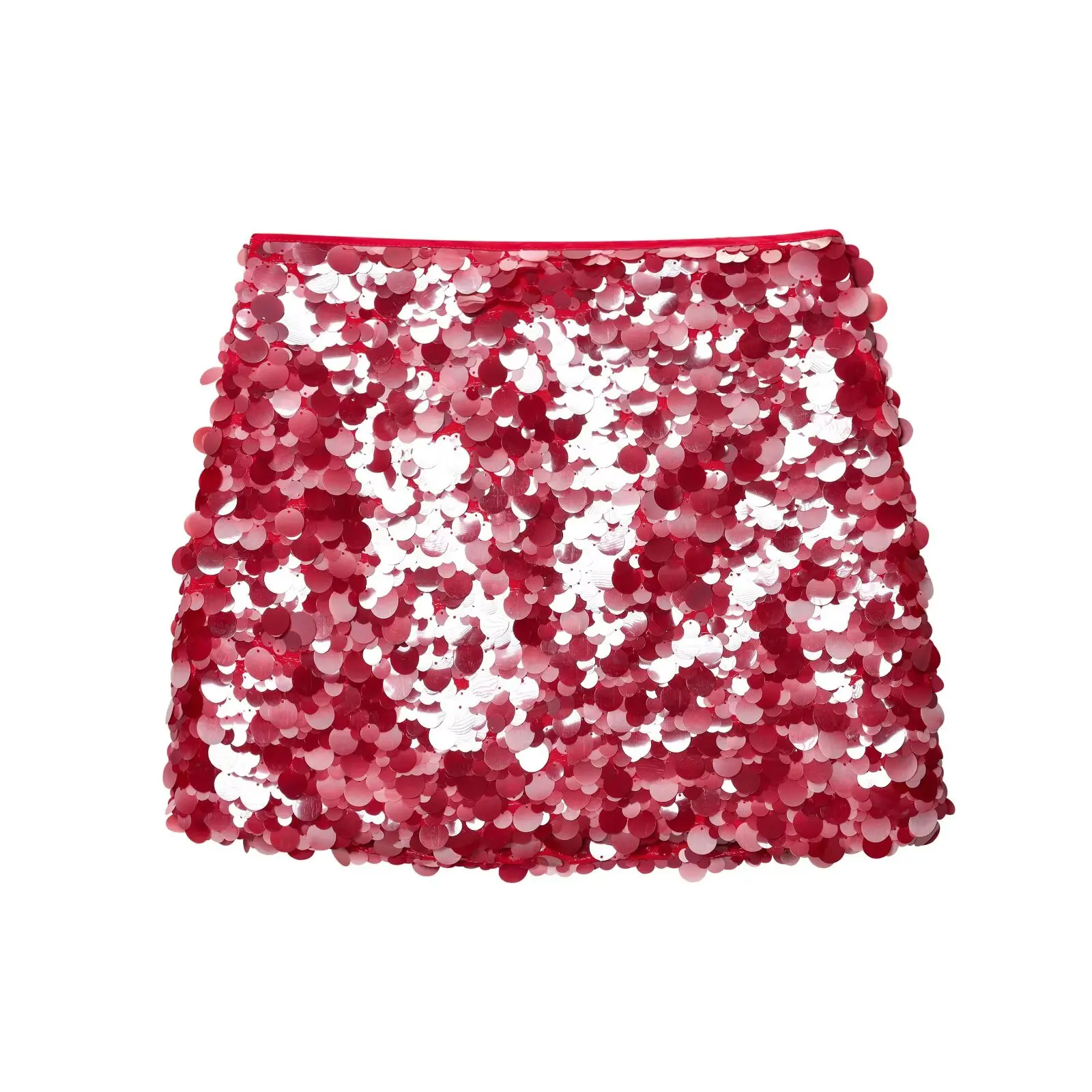 HH Women Summer Fashion Party Style Sequin Mini Slim Skirt Female Sexy Elegant Banquet Zipper High Waist Short A-Line Skirt