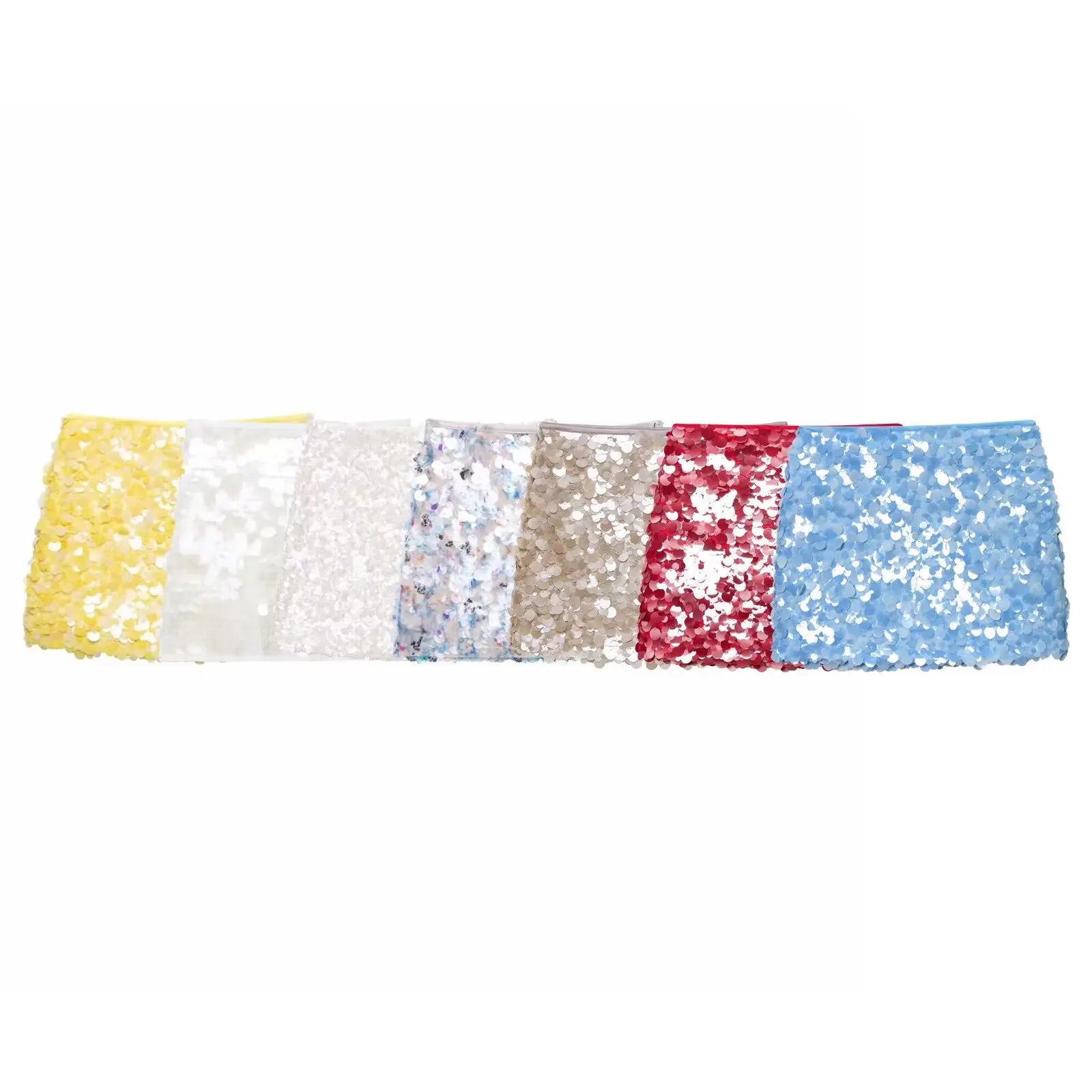 HH Women Summer Fashion Party Style Sequin Mini Slim Skirt Female Sexy Elegant Banquet Zipper High Waist Short A-Line Skirt