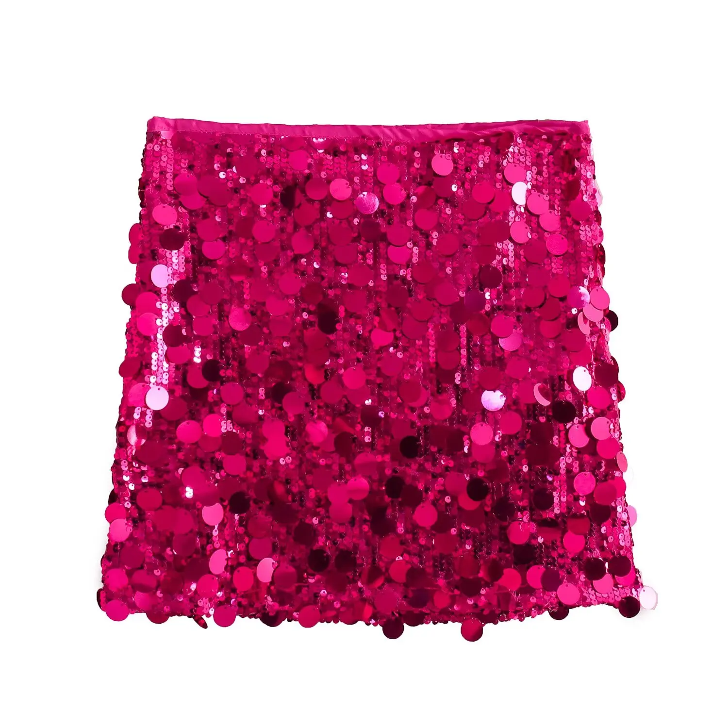 HH Women Summer Fashion Party Style Sequin Mini Slim Skirt Female Sexy Elegant Banquet Zipper High Waist Short A-Line Skirt