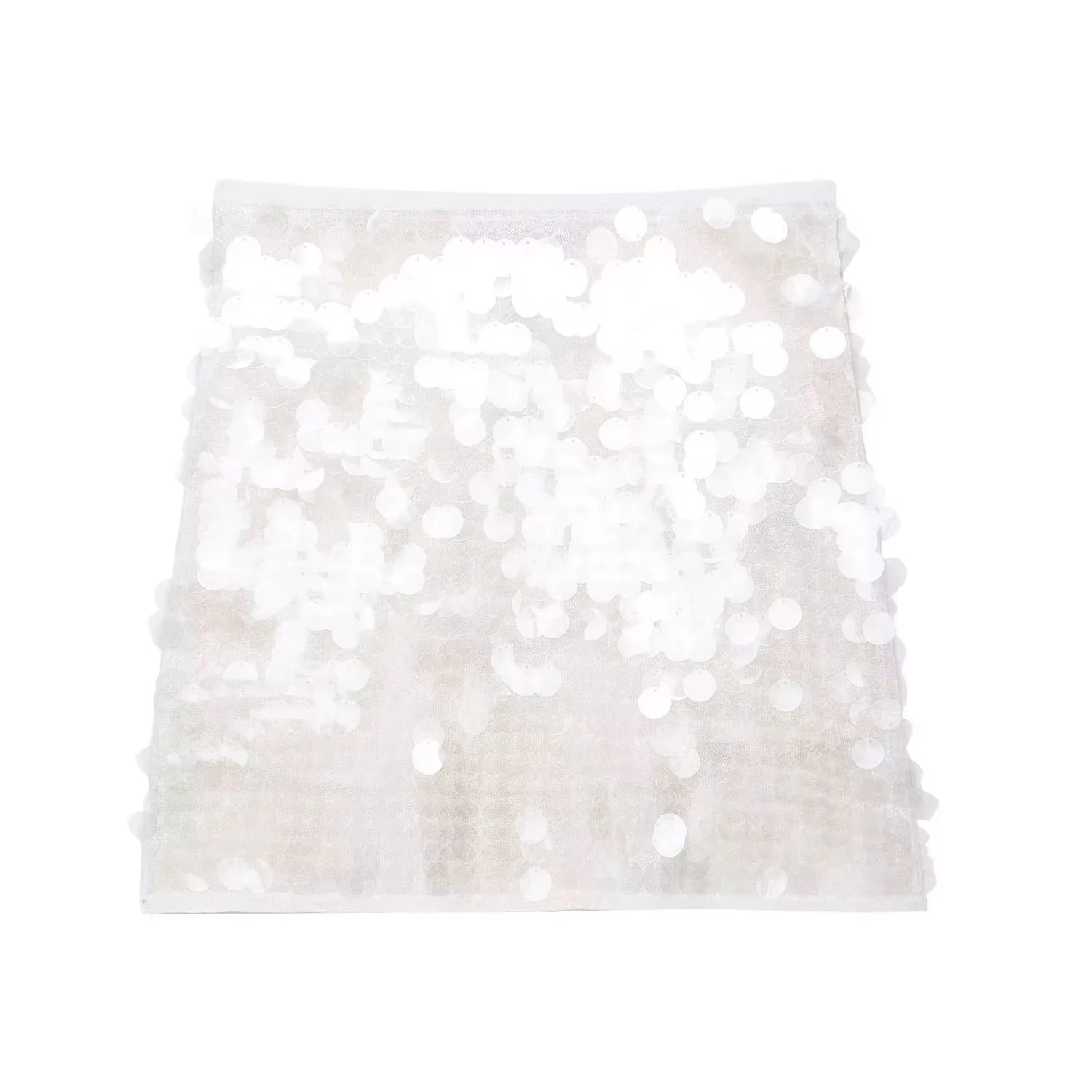 HH Women Summer Fashion Party Style Sequin Mini Slim Skirt Female Sexy Elegant Banquet Zipper High Waist Short A-Line Skirt