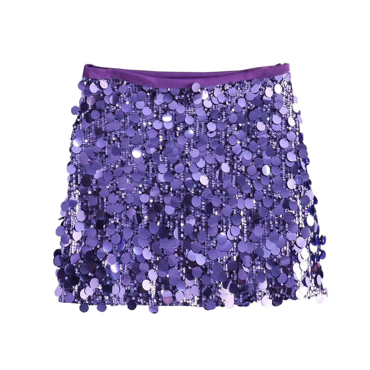 HH Women Summer Fashion Party Style Sequin Mini Slim Skirt Female Sexy Elegant Banquet Zipper High Waist Short A-Line Skirt