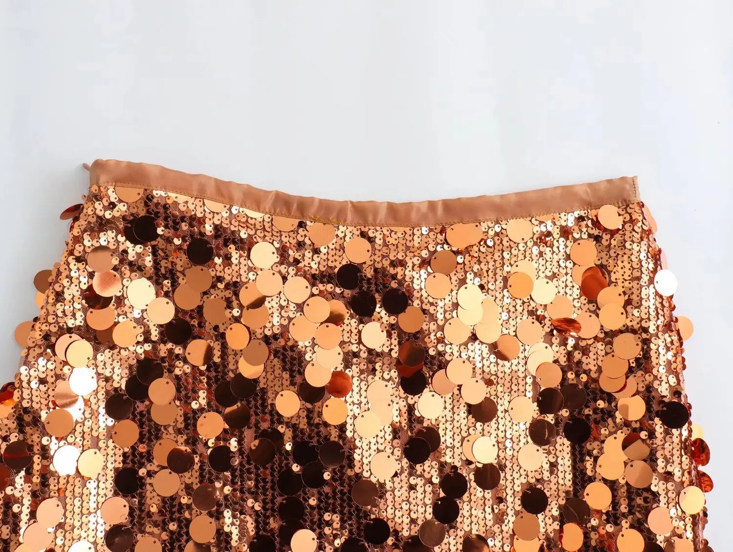 HH Women Summer Fashion Party Style Sequin Mini Slim Skirt Female Sexy Elegant Banquet Zipper High Waist Short A-Line Skirt