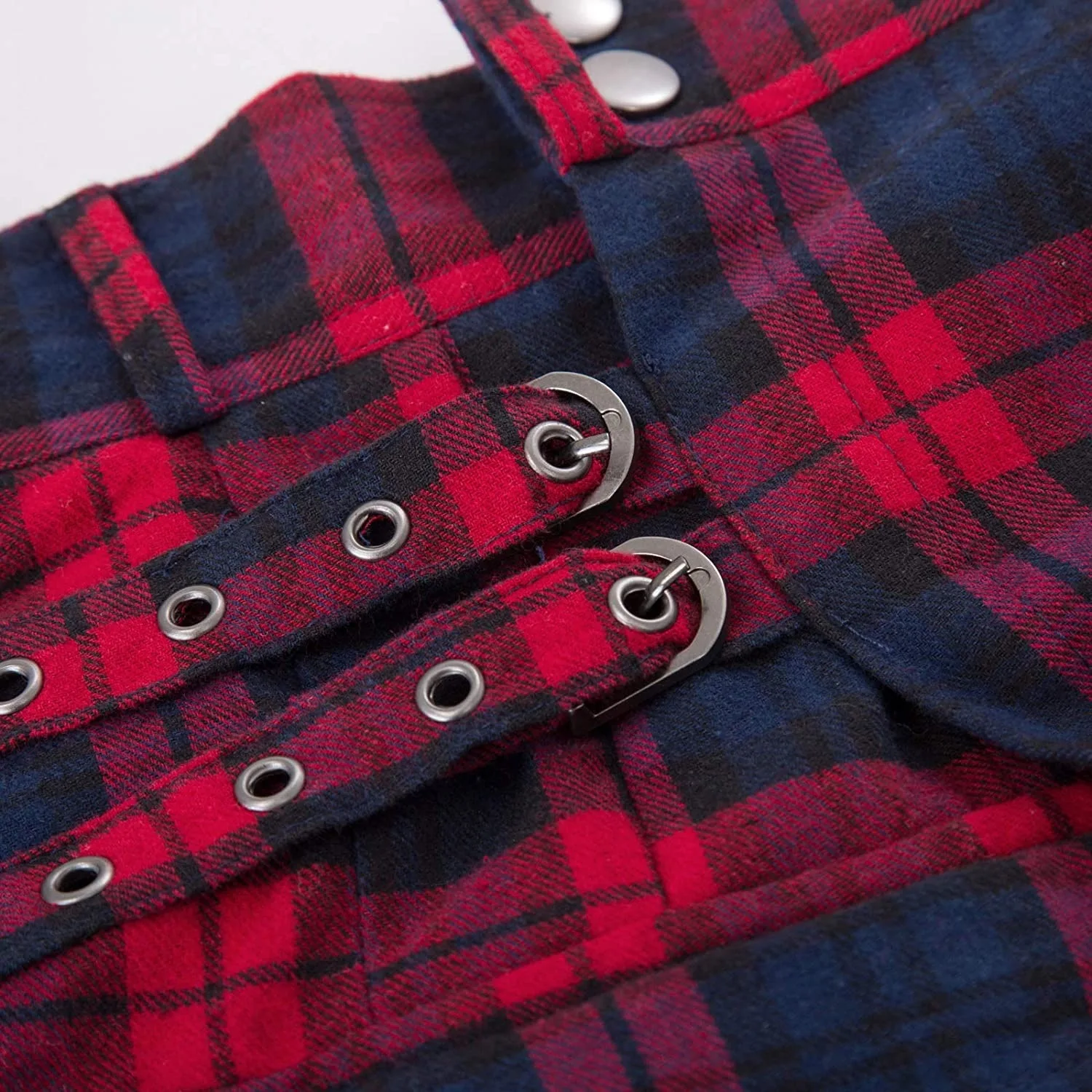 2026 Vintage Scottish-Style Buckle Skirt for Men & Women,Multi-Color Plaid Patchwork Contrast Pleated Stage Performance Skirts