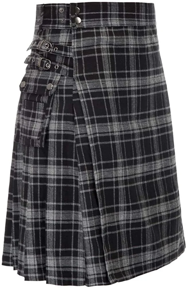 2026 Vintage Scottish-Style Buckle Skirt for Men & Women,Multi-Color Plaid Patchwork Contrast Pleated Stage Performance Skirts