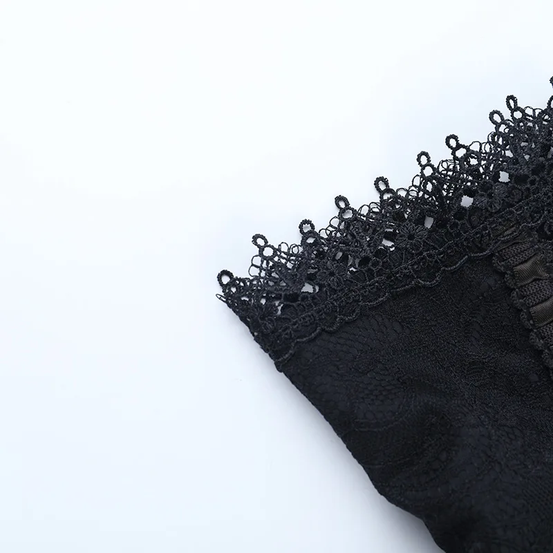 Goth Dark Fashion Girdling Waist Bandage Mini Skirts Mall Gothic Lace Patchwork Pleated Skirts for Women Teachwear Fairy Outfits